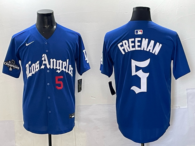 Men Los Angeles Dodgers #5 Freeman Blue 2025 Nike MLB Jersey style 007->los angeles dodgers->MLB Jersey